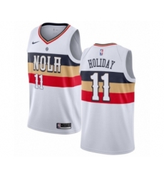 Youth Nike New Orleans Pelicans #11 Jrue Holiday White Swingman Jersey - Earned Edition