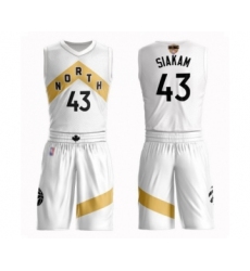 Youth Toronto Raptors #43 Pascal Siakam Swingman White 2019 Basketball Finals Bound Suit Jersey - City Edition