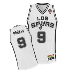 Men's Adidas San Antonio Spurs #9 Tony Parker Authentic White Latin Nights NBA Jersey