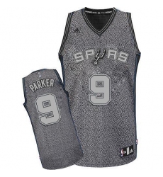 Men's Adidas San Antonio Spurs #9 Tony Parker Swingman Grey Static Fashion NBA Jersey