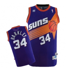Men's Mitchell and Ness Phoenix Suns #34 Charles Barkley Swingman Purple Throwback NBA Jersey
