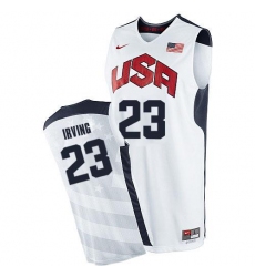 Men's Nike Team USA #23 Kyrie Irving Swingman White 2012 Olympics Basketball Jersey