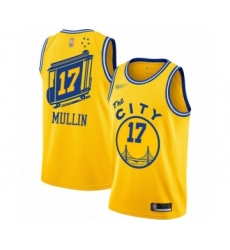 Youth Golden State Warriors #17 Chris Mullin Swingman Gold Hardwood Classics Basketball Jersey - The City Classic Edition