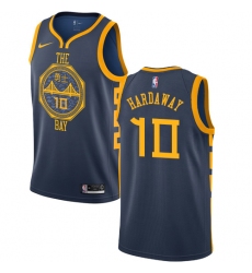 Women's Nike Golden State Warriors #10 Tim Hardaway Swingman Navy Blue NBA Jersey - City Edition