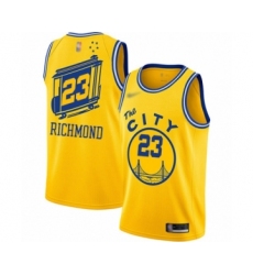 Women's Golden State Warriors #23 Mitch Richmond Swingman Gold Hardwood Classics Basketball Jersey - The City Classic Edition