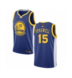 Youth Golden State Warriors #15 Latrell Sprewell Swingman Royal Blue 2019 Basketball Finals Bound Basketball Jersey - Icon Edition