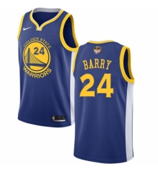 Men's Nike Golden State Warriors #24 Rick Barry Swingman Royal Blue Road 2018 NBA Finals Bound NBA Jersey - Icon Edition