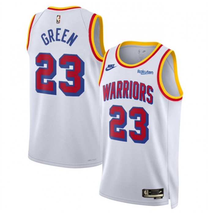 Men's Golden State Warriors #23 Draymond Green White 2024-25 Classic Edition Stitched Basketball Jersey