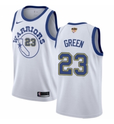 Men's Nike Golden State Warriors #23 Draymond Green Authentic White Hardwood Classics 2018 NBA Finals Bound NBA Jersey