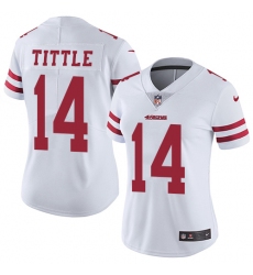 Women's Nike San Francisco 49ers #14 Y.A. Tittle Elite White NFL Jersey
