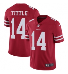 Youth Nike San Francisco 49ers #14 Y.A. Tittle Elite Red Team Color NFL Jersey