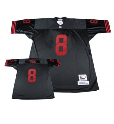 Mitchell and Ness San Francisco 49ers #8 Steve Young Authentic Black Throwback NFL Jersey