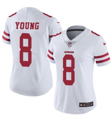 Women's Nike San Francisco 49ers #8 Steve Young Elite White NFL Jersey