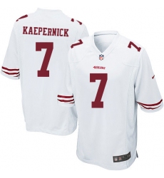 Men's Nike San Francisco 49ers #7 Colin Kaepernick Game White NFL Jersey