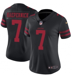 Women's Nike San Francisco 49ers #7 Colin Kaepernick Elite Black NFL Jersey