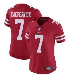 Women's Nike San Francisco 49ers #7 Colin Kaepernick Elite Red Team Color NFL Jersey