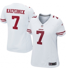 Women's Nike San Francisco 49ers #7 Colin Kaepernick Game White NFL Jersey