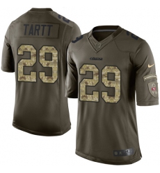 Men's Nike San Francisco 49ers #29 Jaquiski Tartt Elite Green Salute to Service NFL Jersey