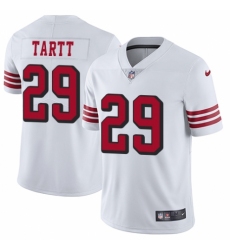 Men's Nike San Francisco 49ers #29 Jaquiski Tartt Limited White Rush Vapor Untouchable NFL Jersey