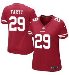 Women's Nike San Francisco 49ers #29 Jaquiski Tartt Game Red Team Color NFL Jersey