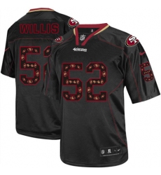 Men's Nike San Francisco 49ers #52 Patrick Willis Elite New Lights Out Black NFL Jersey