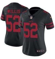 Women's Nike San Francisco 49ers #52 Patrick Willis Elite Black NFL Jersey