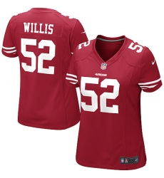 Women's Nike San Francisco 49ers #52 Patrick Willis Game Red Team Color NFL Jersey