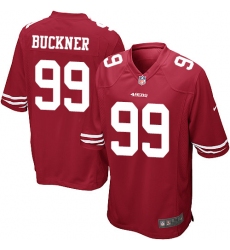 Men's Nike San Francisco 49ers #99 DeForest Buckner Game Red Team Color NFL Jersey