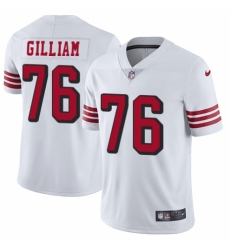 Men's Nike San Francisco 49ers #76 Garry Gilliam Elite White Rush Vapor Untouchable NFL Jersey