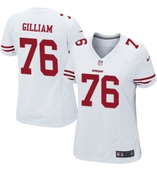 Women's Nike San Francisco 49ers #76 Garry Gilliam Game White NFL Jersey