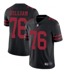 Youth Nike San Francisco 49ers #76 Garry Gilliam Elite Black NFL Jersey