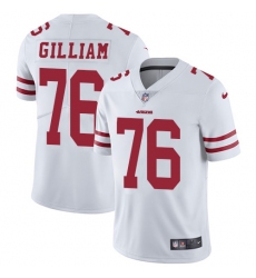 Youth Nike San Francisco 49ers #76 Garry Gilliam Elite White NFL Jersey