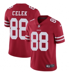Youth Nike San Francisco 49ers #88 Garrett Celek Elite Red Team Color NFL Jersey