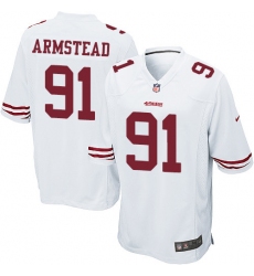 Men's Nike San Francisco 49ers #91 Arik Armstead Game White NFL Jersey
