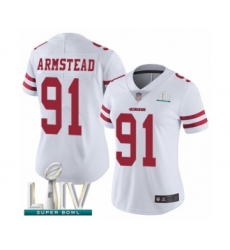 Women's San Francisco 49ers #91 Arik Armstead White Vapor Untouchable Limited Player Super Bowl LIV Bound Football Jersey