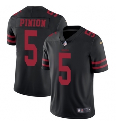 Men's Nike San Francisco 49ers #5 Bradley Pinion Black Vapor Untouchable Limited Player NFL Jersey