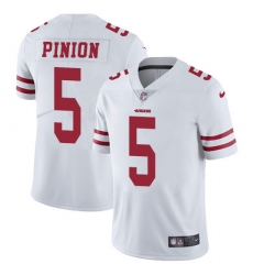 Youth Nike San Francisco 49ers #5 Bradley Pinion Elite White NFL Jersey