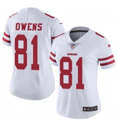 Women's Nike San Francisco 49ers #81 Terrell Owens Elite White NFL Jersey