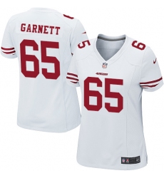 Women's Nike San Francisco 49ers #65 Joshua Garnett Game White NFL Jersey