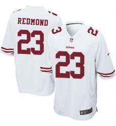Men's Nike San Francisco 49ers #23 Will Redmond Game White NFL Jersey