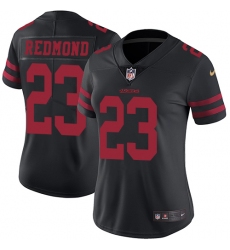Women's Nike San Francisco 49ers #23 Will Redmond Elite Black Alternate NFL Jersey