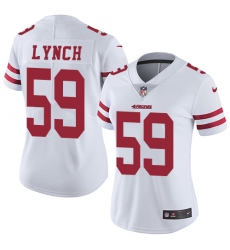 Women's Nike San Francisco 49ers #59 Aaron Lynch Elite White NFL Jersey