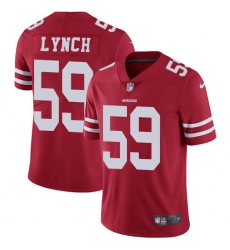 Youth Nike San Francisco 49ers #59 Aaron Lynch Elite Red Team Color NFL Jersey