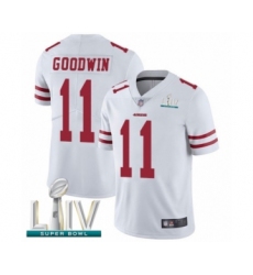 Men's San Francisco 49ers #11 Marquise Goodwin White Vapor Untouchable Limited Player Super Bowl LIV Bound Football Jersey