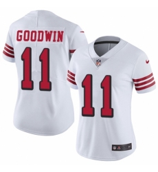 Women's Nike San Francisco 49ers #11 Marquise Goodwin Limited White Rush Vapor Untouchable NFL Jersey