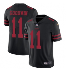 Youth Nike San Francisco 49ers #11 Marquise Goodwin Elite Black NFL Jersey