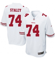 Men's Nike San Francisco 49ers #74 Joe Staley Game White NFL Jersey