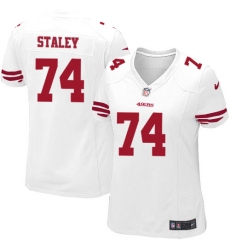 Women's Nike San Francisco 49ers #74 Joe Staley Game White NFL Jersey