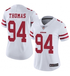 Women's Nike San Francisco 49ers #94 Solomon Thomas Elite White NFL Jersey