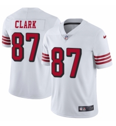 Men's Nike San Francisco 49ers #87 Dwight Clark Elite White Rush Vapor Untouchable NFL Jersey
